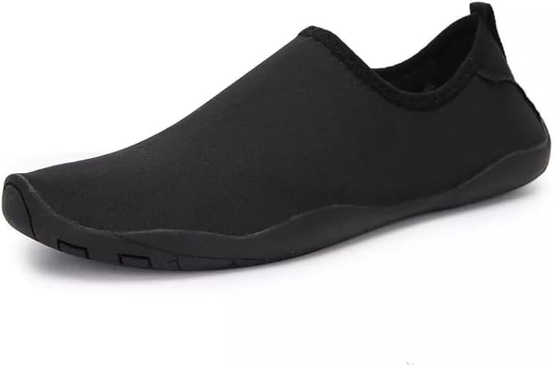 Slip-On Water Shoes, Lightweight, Flexible Sole, Black (43)