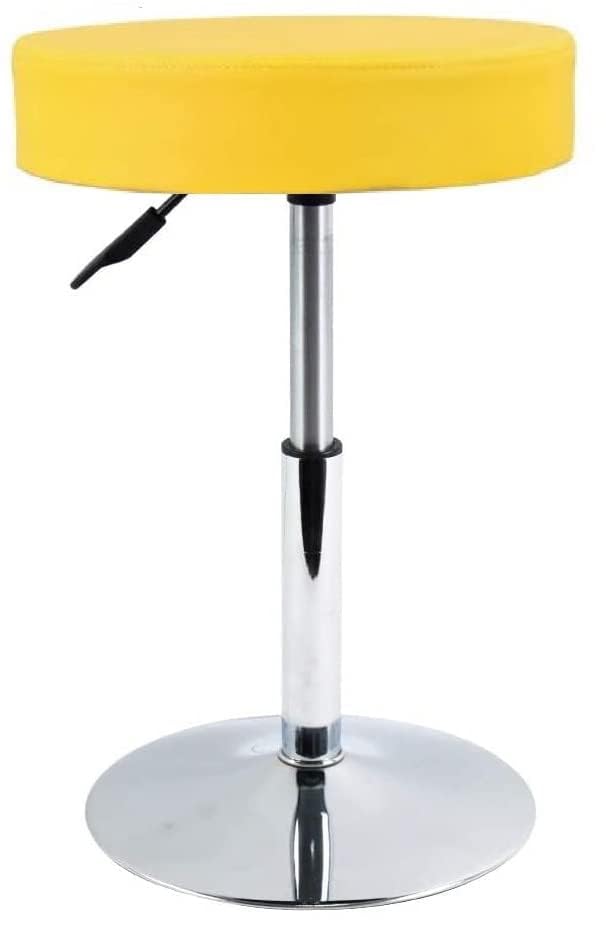 Adjustable Height 17-22 inch -Doctor/Kitchen Stool/Office Stool/Chair/Cafeteria Stool/Clinic Stool/Spa/Bar Stool Finish Color (1 Pcs) (Yellow)