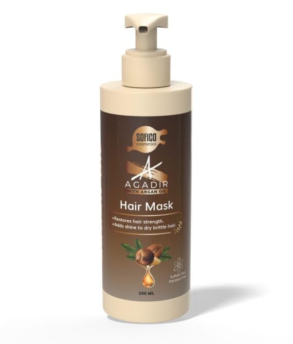 Agadir Argan Oil Hair Mask – Deep Nourishing & Hair Smoothing Care – Rich Conditioning Formula – 150 ml