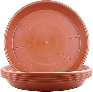 Plant Saucer Set, 5 Pack, Plastic Drip Trays for Plants and Flowers (50cm)