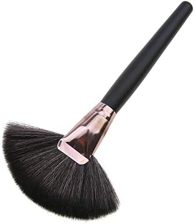 Makeup Large Fan Goat Hair Blush Face Powder Foundation Cosmetic Brush_ fan Blush Brush Highlighter Brush 2Piece