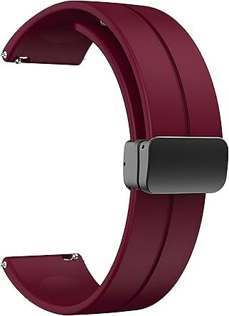 V Volt Watch Band (18mm) for Huawei Watch GT 4 41, Flexible Silicone Strap with Magnetic Folding Clasp for Men and Women