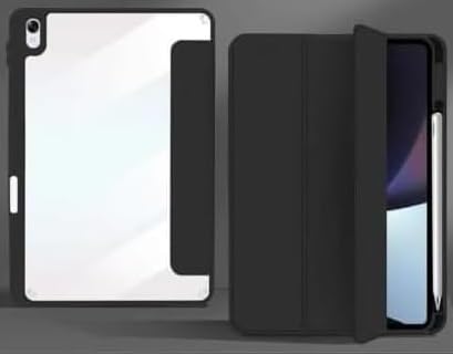 Case Compatible with Huawei MatePad 11.5s (2024)/11.5 (2025/2023)/Air 11.5 with Pencil Holder, Slim TPU Shockproof Cover with Protective Clear Back Case for Huawei MatePad 11.5S - (Black)