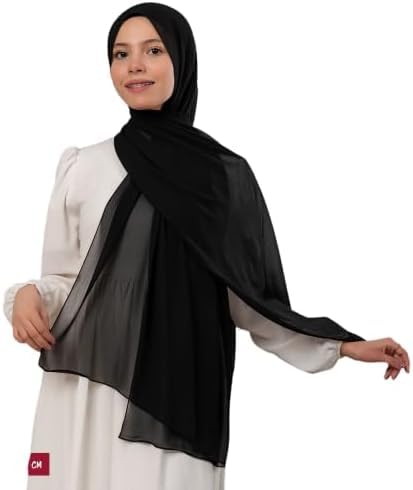 Luxury Chiffon Scarf for Women 175 * 75cm - Classic Elegance with Perfect Coverage and Soft Feel Light