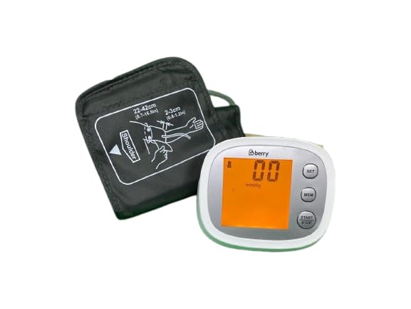 PEDO Berry Automatic Blood Pressure Monitor with 22-42cm Cuff size, Voice Broadcast, Intelligent Measurement, Dual User Memory, Irregular Heartbeat Detection, Large LCD Display