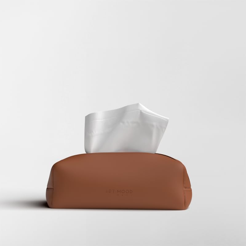 ART MOOD HOME ARTMOOD Leather Tissue Box Cover - Elegant and Durable Design for Office and Car Decor Havan