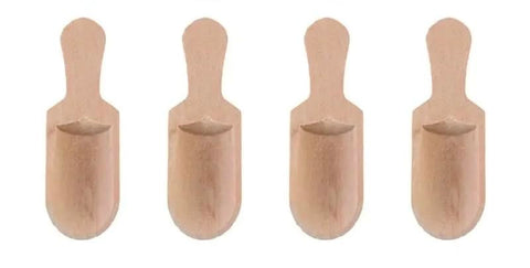 4pcs Mini Wooden Spoon, 7.5cm Mini Bath Salt Spoon, Bath Salt Scoop, Wooden Candy Spoon, Herbal Spoons, Wooden Scoops for Kids, Small Wooden Spoons for Seasoning Beans Rice Tea Flour Sugar