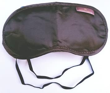 Eye Cover Dark Brown Satin Lined Back Cotton Double Elastic Elastic Fit All Sizes