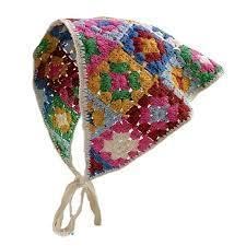 Triangle Headscarf - Crochet Bandana Women's Floral Hair Headwrap Knitted Turban Boho Hair Band Handmade Style (Option 33)
