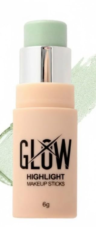 Highlighter Makeup Stick GLOW, Cream Glow Shimmer for a Radiant Finish, Easy to Blend & Long-Lasting Highlight Make Up for Face Eyes Lips (N5)