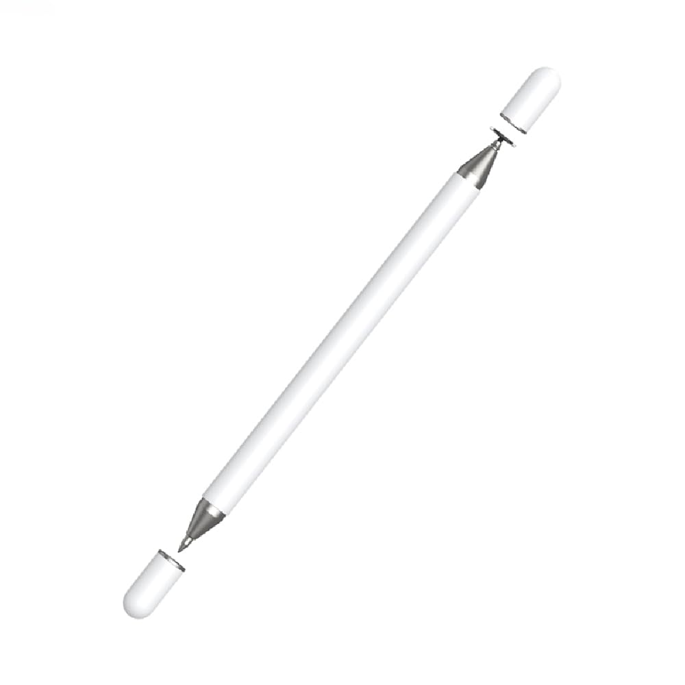 WiWU Pencil One 2-in-1 Passive Stylus Pen with Magnetic Protective Cover – Universal Capacitive Touchscreen Pen Compatible with iPad, iPhone, Android Tablets & Smartphones – White| 18 Months Warranty