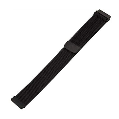 Beauenty Black 20mm Milanese Loop Strap Stainless Steel Watch Band Bracelet for Samsung Gear S2 Classic - 2724655924129