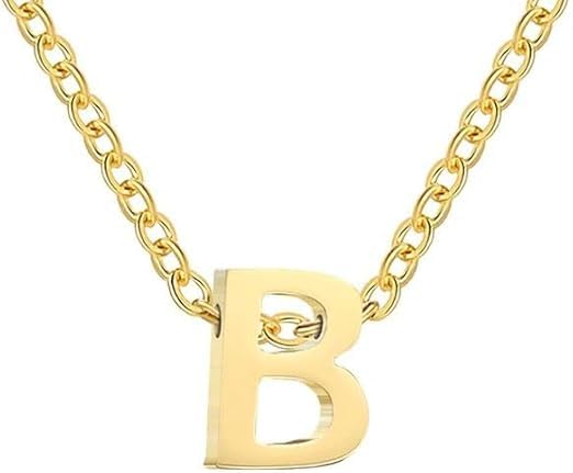 Delicate Letter Chain for Women Stainless Steel 18K Gold Plated Fashion Adjustable Name Necklace for Women Girls Daily Use Gift