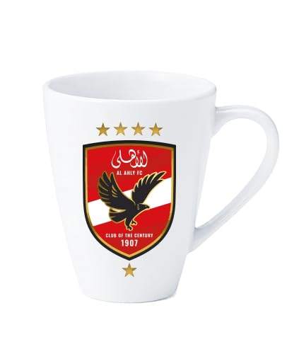 Al Ahly FC Ceramic Mug, White, Club of the Century 1907 Theme, Football Fan Gift 300 ml