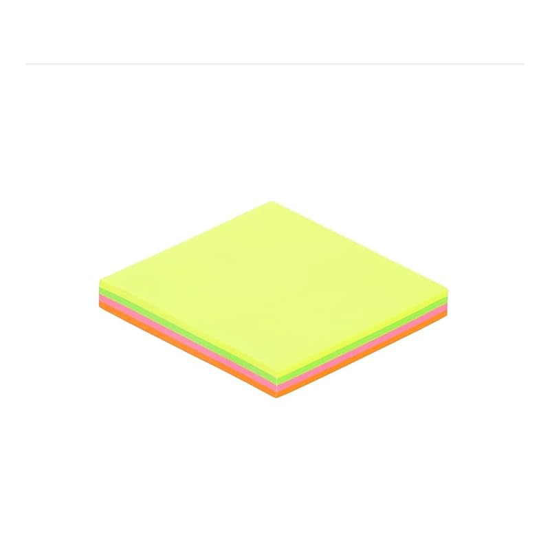 Generic Multi Color Square Sticky Note Paper - 100 Sheets - 7.6 x 7.6 cm