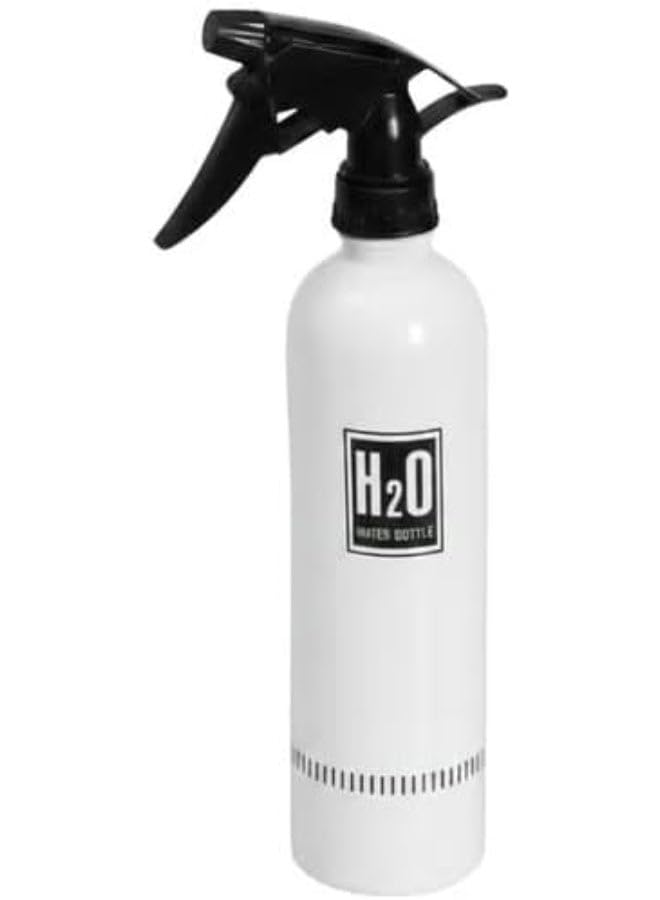 500ml Fine Mist Water Spray Bottle – Multi Purpose Empty H2O Sprayer for Curly Hair, Hairstyling, Salon and Barber Use, Plants Care and Daily Cleaning-white
