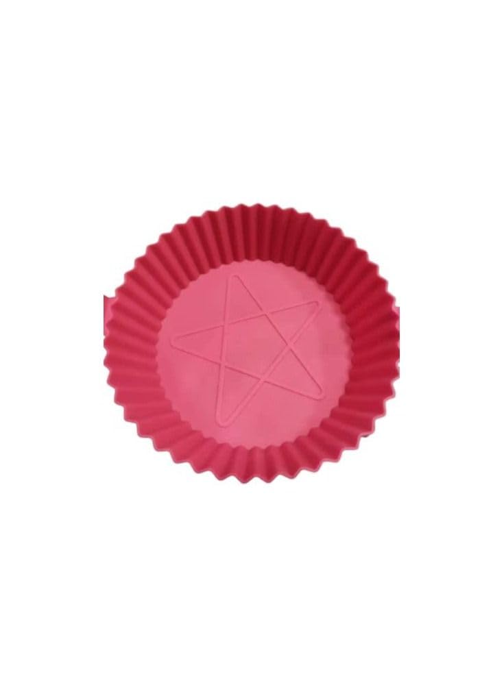 Air Fryer Silicone Pot Round Reusable Grill Basket Plate Replacement Liner 6.3 Inch Air Fryers Replacement Oven Accessories