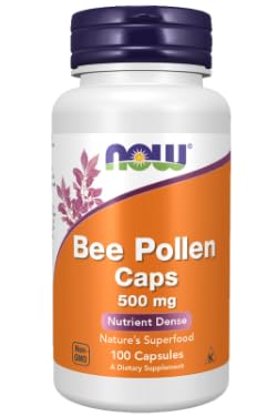 Premium Vital Bee Pollen 500mg - 100 Capsules - with Practical Pill Box - Natural Energy Rhythm Matrix - Immune & Vitality Shield - Non-GMO - High Bio-Integrity Formula