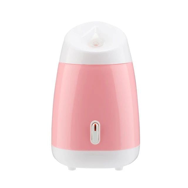 Pink Facial Steamer, Skin Care Spa Facial Steamer, Treats Dryness, Acne, Oily Skin, Supports Essential Oils and Fruits