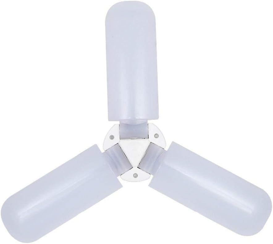 E27 LED Foldable three-leaf fan bulb Blade Angle Adjustable Ceiling Lamp Room Light