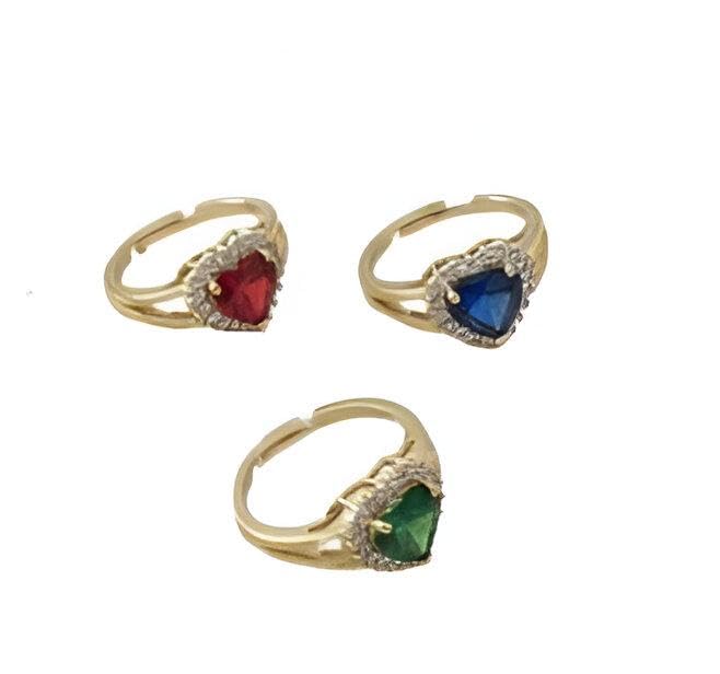 Gold Plated Jewelry - Premium 14k gold plated rings featuring simulated gemstones and cubic zirconia. Adjustable size and non-tarnish finish for lasting beauty.