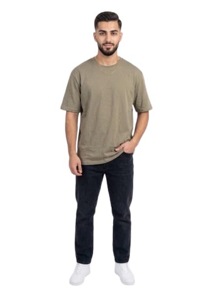 Unisex Oversized Black T-Shirt, Crew Neck, Short Sleeve, Casual Everyday Wear-2001