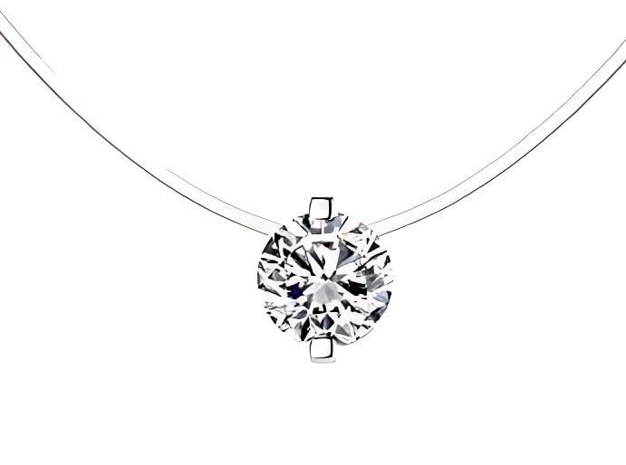 Necklace Glow Drop Simple Handmade And Style korean Gift For Women Fashion Day Wife Lover Valentine's Day - Transparent