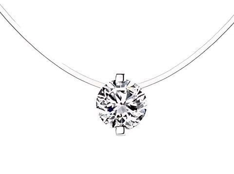 Necklace Glow Drop Simple Handmade And Style korean Gift For Women Fashion Day Wife Lover Valentine's Day - Transparent
