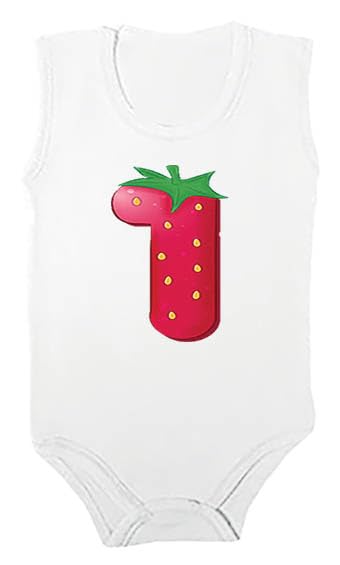 Children's bodysuit CUT,Salopette Strawberry no(1)100% Egyptian cotton, suitable for newborns(1-3 m)