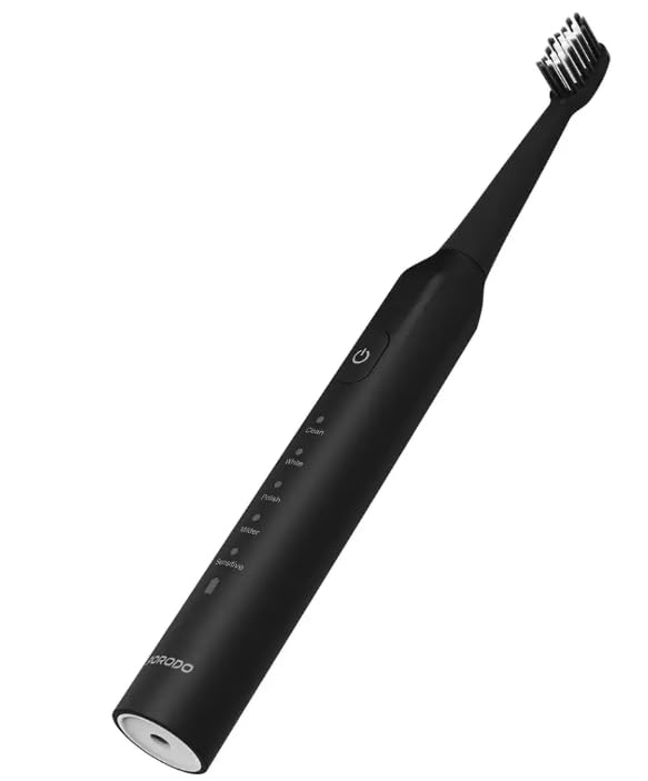 Lifestyle W-Sonic Electric Toothbrush, Black, Rechargeable, 3 Brushing Modes, 100-Day Battery, USB-C Charging, 19000 VPM