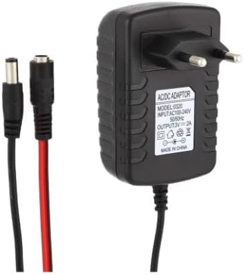 StraTG AC/DC Power Supply Adapter 3V 2A | Universal Adapter for CCTV Cameras & Gas Water Heater Ignition | Output Overvoltage, Short Circuit, and Surge Protection