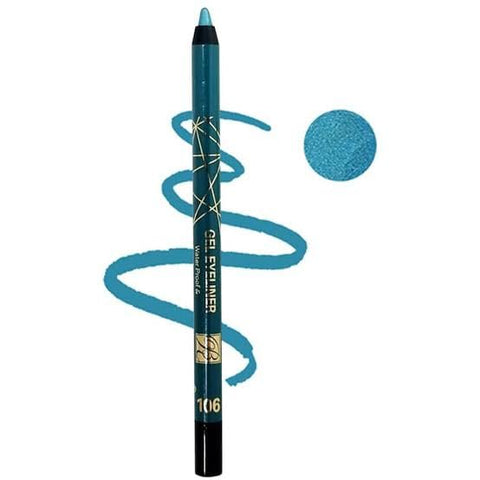 Rose berry Gel Eyeliner Pencil, Teal Blue, Waterproof, Long-Lasting Formula color (106)