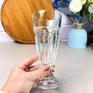 Milkshake clear glass cup (1)