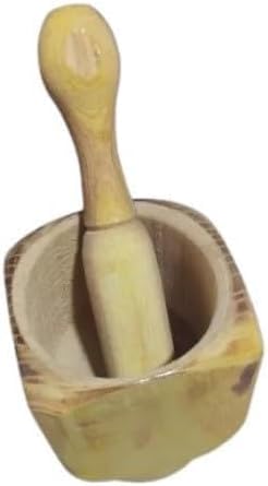 Mortar (Wooden Mortar Set Beige Medium)