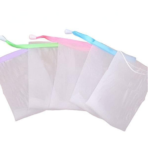 Bath Exfoliator - Enjoy a spa-like experience at home with our dual-function bath exfoliator bag that takes your soap beyond ordinary usage into deeply pampering territory. (1 اكياس صابون)