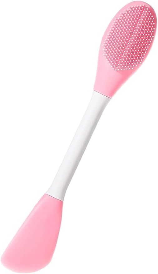 Silicone Face Mask Brush Double Ended Facial Cleansing Scrub Mud Mask Applicator Tool Skin Care for Cream, Body Wash, Moisturizer-Multicolor (2 Pcs)