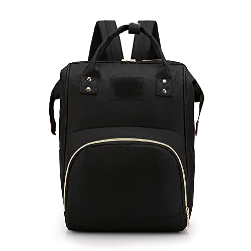 Multifunctional Diaper Bag Mommy Large Capacity Bag Thermal Insulation Waterproof Outing Maternity Bag, Black, One Size