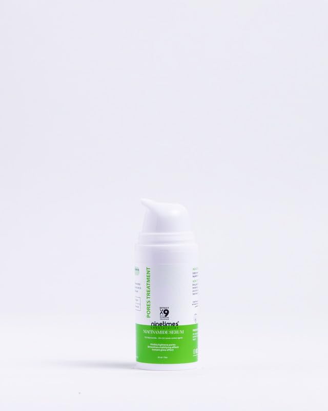 Ninetimes Niacinamide Serum for Oily Skin, 30ml â€“ 12% Niacinamide with Zinc PCA & Tea Tree Extract for Acne, Pore Reduction & Oil Control