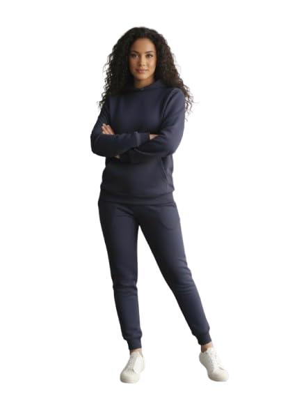 Women's Winter Hooded and Pants Set - Fashion Solid Color Design - Soft Material and Pockets for Daily Warmth and Comfort
