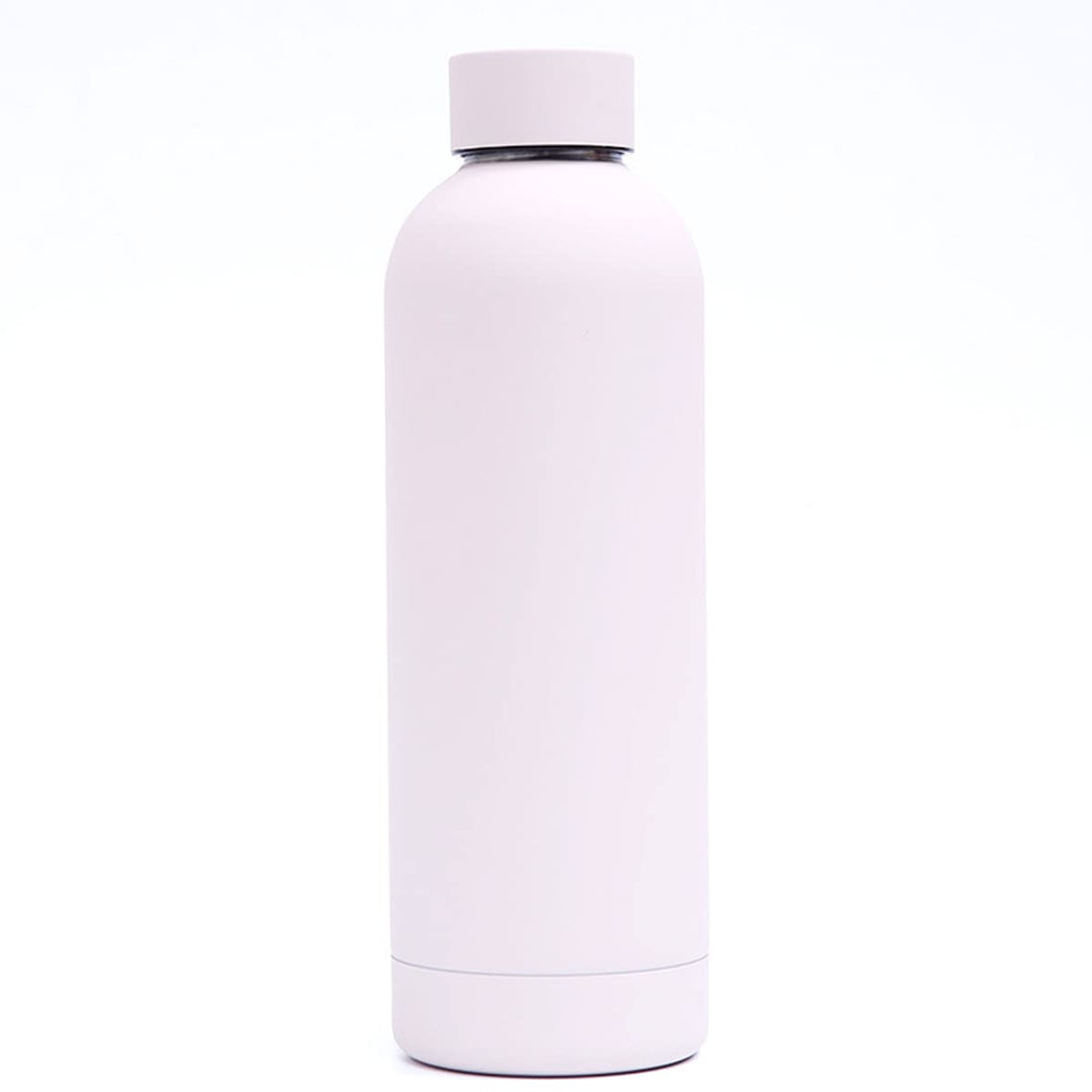 17oz Stainless Steel Insulated Narrow Mouth Sports Water Bottle, Double wall Cola Shape Vacuum flask (500ml, White)