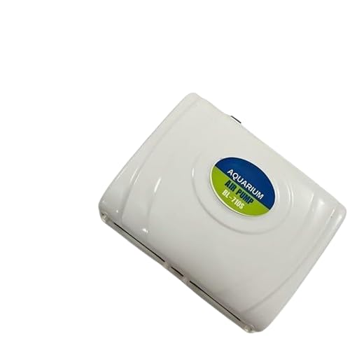 Aquarium Air Pump, Aquarium Aerator, 4 Port Nozzle, Low Noise Oxygen Air Pump, 8W Power, 4 * 5L/Min Output, 60Hz, 220-240V, Safe Plug, Color (White)