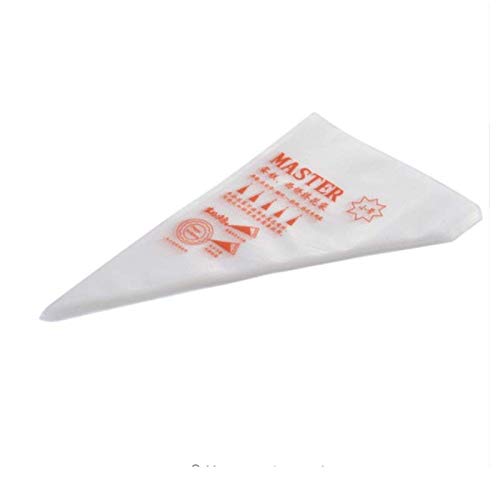 Mumoo Bear 100Pcs Disposable Pastry Bag Icing Piping Cake Cupcake Decorating Bags Fondant Cream Pastry Tip Kitchen Baking Tool:, White