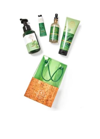 Bath Body, Eucalyptus Sparment, Lavender & Vanilla 4 Piece Gift Bag Set Contains Oil Mist, Body Lotion, Foaming Hand Soap & Hand Cream (800ml, Eucalyptus Sparment)