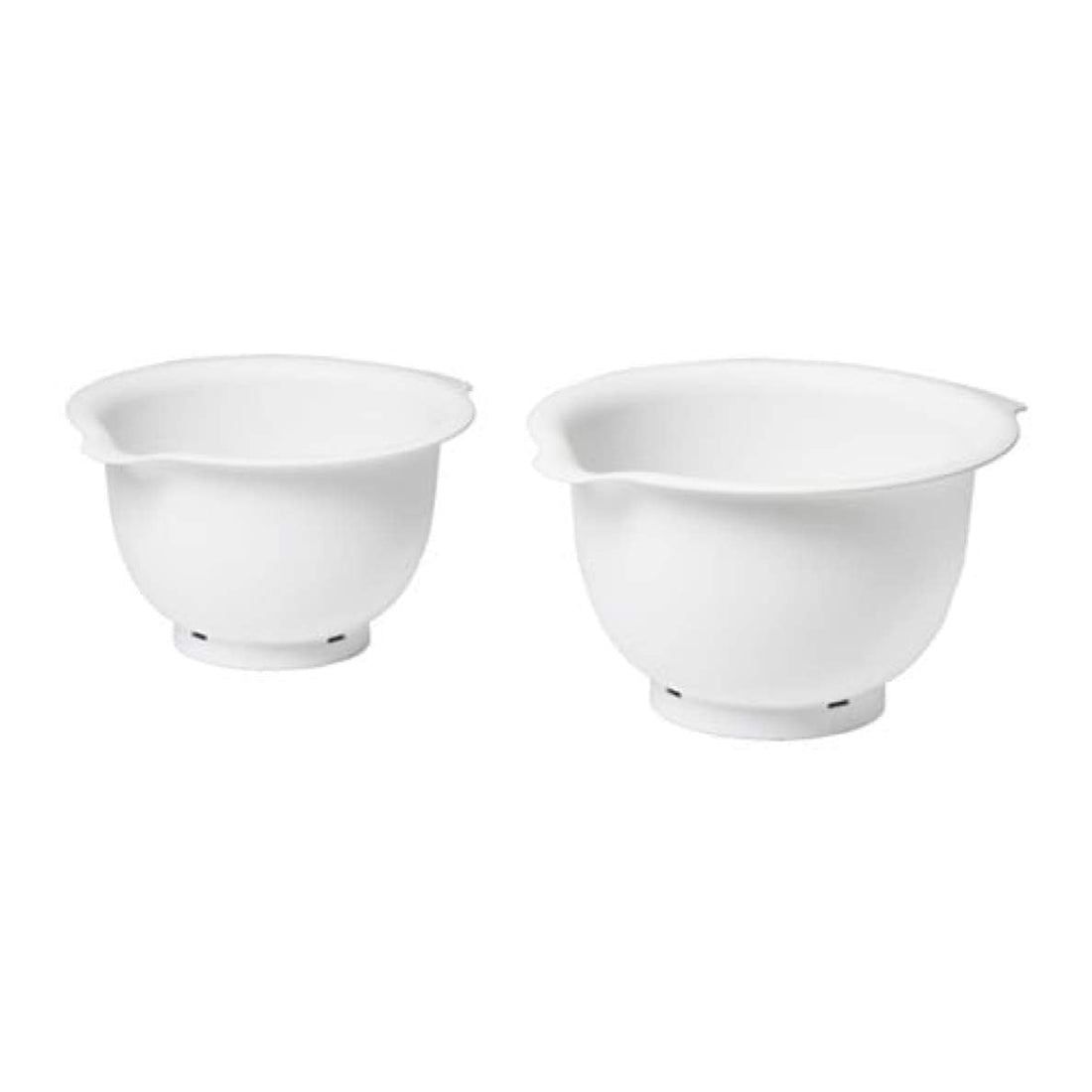 Digital Shoppy VISPAD Polypropylene Plastic Mixing Bowl, Set of 2, White