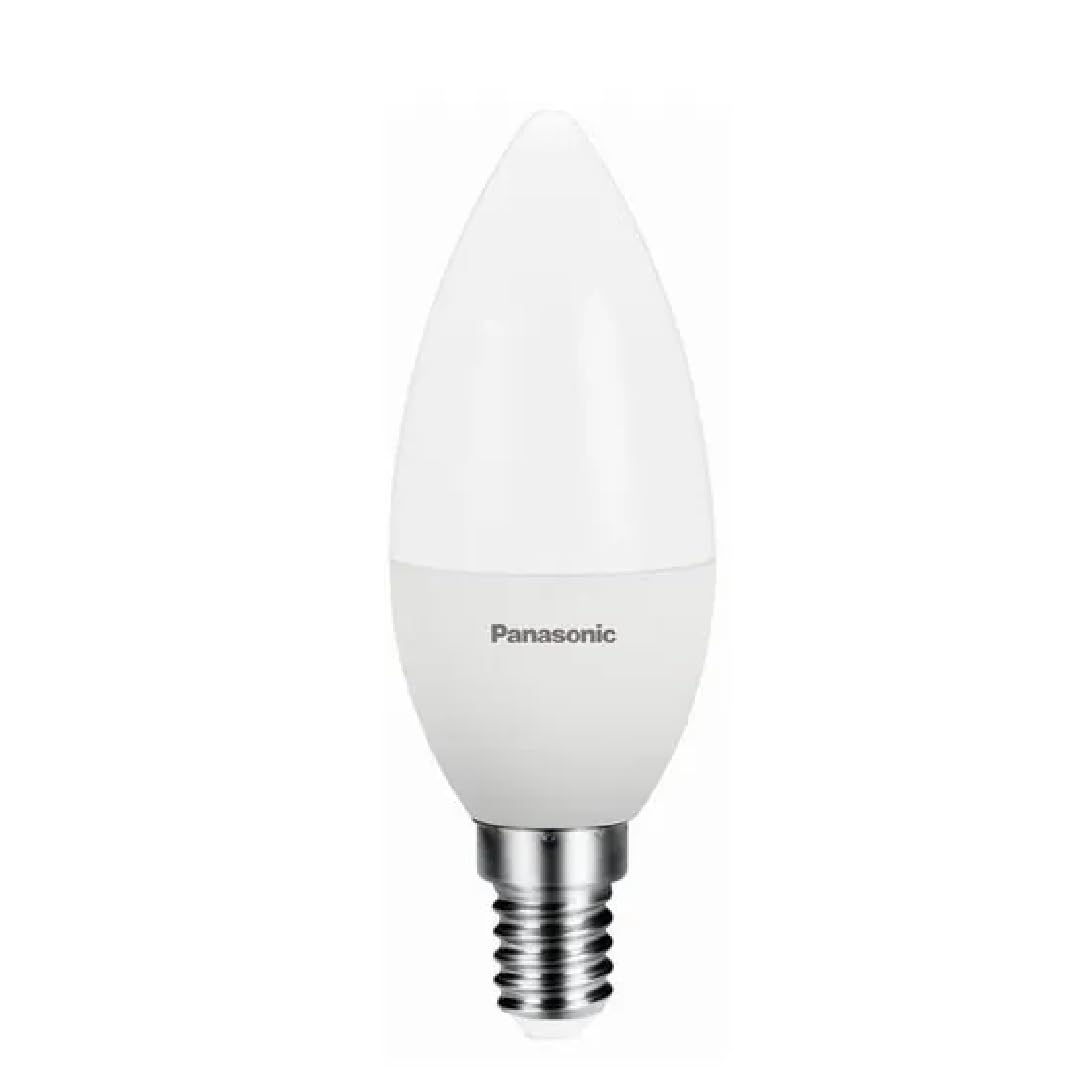 Panasonic PBUM15047-EX Candle LED Light 4W 6500K Daylight White Equivalent to 40W E14 Base Energy Efficient Long Lasting - Daylight White