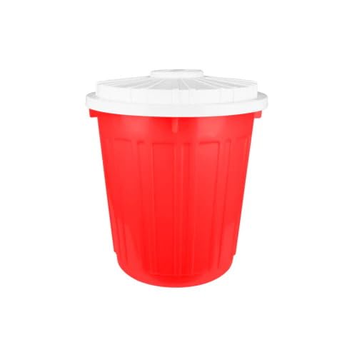 El Helal & Star Bucket with lid 60 l red