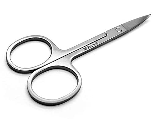 one year warranty_Stainless Steel Scissor with Curved Sharp Edge Blades for Eyebrow,Facial Hairs and False Eyelashes 298657419