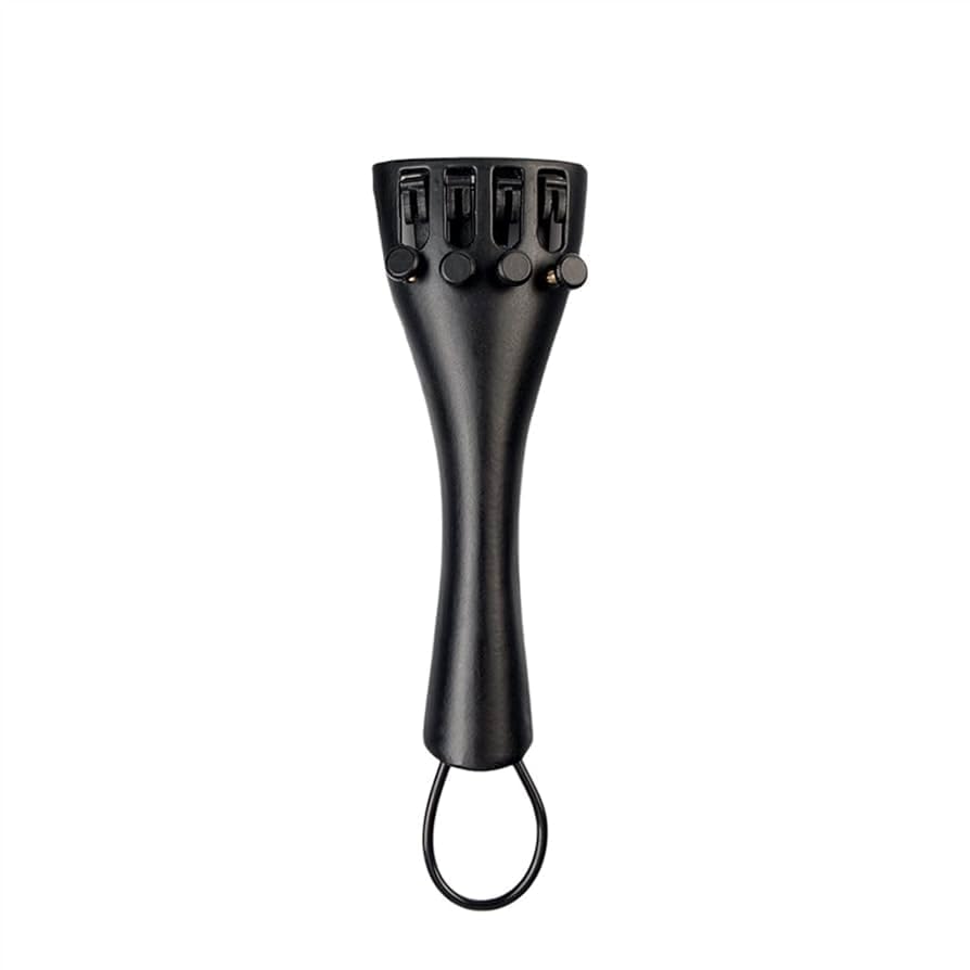 Violin Tailpiece Fiddle Full Size 4/4 Violin Tail Piece Comb with Nylon Tail-piece Gut Fastener & 4 Fine tuners String Adjusters Repair Accessory Spare Part for Violin 4/4