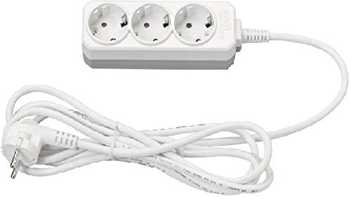 POWER STRIP EXTENSION BOARD Five METERs CORD Three SOCKETs Ten Amp