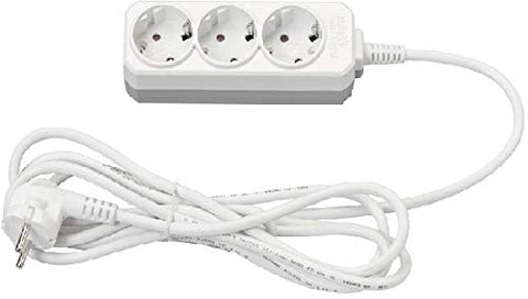 POWER STRIP EXTENSION BOARD Five METERs CORD Three SOCKETs Ten Amp